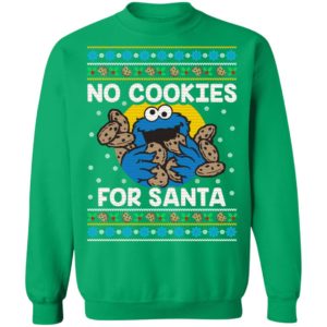 Cookie Monster No Cookies For Santa Christmas Sweater