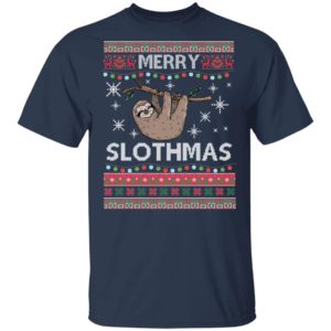 Merry Slothmas Funny Sloth Christmas Shirt