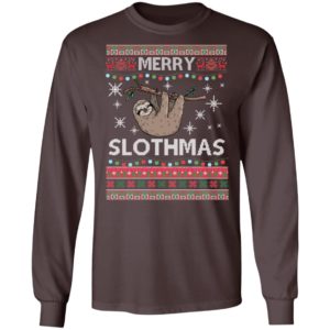 Merry Slothmas Funny Sloth Christmas Shirt