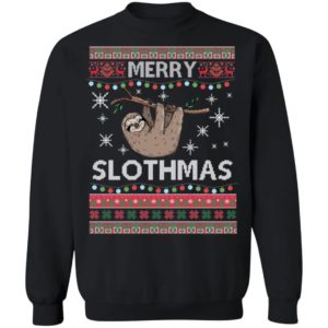 Merry Slothmas Funny Sloth Christmas Shirt