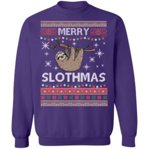 Merry Slothmas Funny Sloth Christmas Shirt