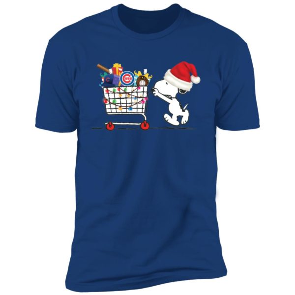 Chicago Cubs Snoopy Pushing cart full of Christmas gifts shirt, hoodie