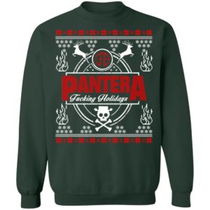 Pantera Ugly Christmas Sweater Fucking Holidays Sweatshirt image Pantera Ugly Christmas Sweater Fucking Holidays Sweatshirt
