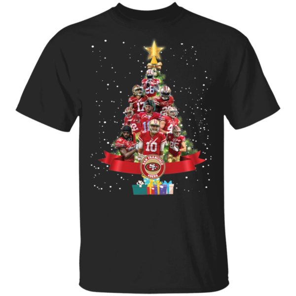 San Francisco 49ers Players Signatures Christmas Tree Shirt