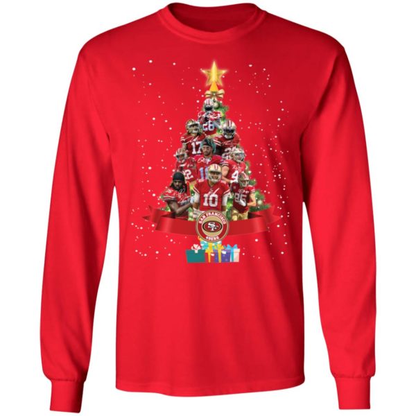 San Francisco 49ers Players Signatures Christmas Tree Shirt