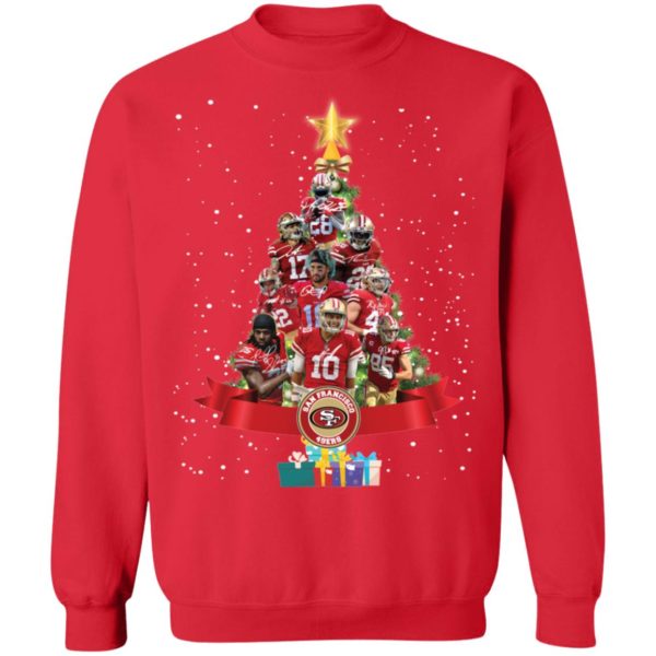 San Francisco 49ers Players Signatures Christmas Tree Shirt