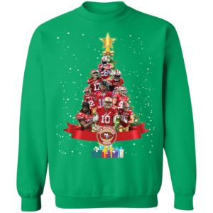 San Francisco 49ers Players Signatures Christmas Tree Shirt
