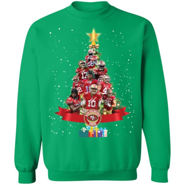 San Francisco 49ers Players Signatures Christmas Tree Shirt