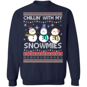 Chillin With My Snowmies Funny Ugly Christmas Shirt