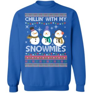 Chillin With My Snowmies Funny Ugly Christmas Shirt