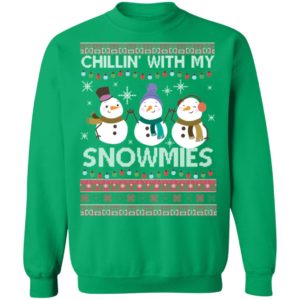 Chillin With My Snowmies Funny Ugly Christmas Shirt