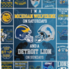 Michigan Wolverine On Saturdays And Detroit Lion On Sundays Fan Blanket