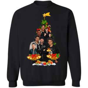 New Kids On The Block Christmas Tree Sweatshirt image New Kids On The Block Christmas Tree Sweatshirt