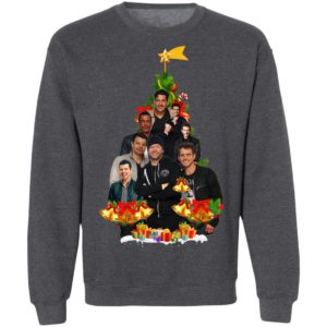 New Kids On The Block Christmas Tree Sweatshirt image New Kids On The Block Christmas Tree Sweatshirt