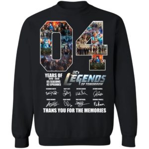 04 Years Of Dc’s Legends Of Tomorrow Thank You For The Memories Signatures Shirt