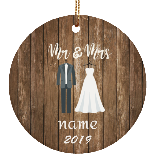 Custom Name MR & Mrs Ornament Our First Christmas Personalized
