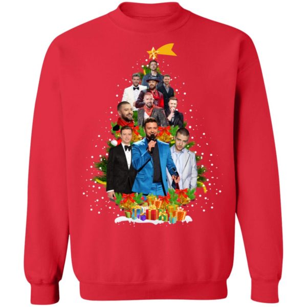 Justin timberlake christmas sales tree sweatshirt