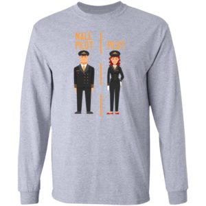 Male Female Pilot Equality Gender Gap Aviation Shirt