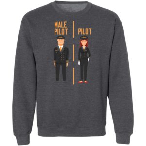 Male Female Pilot Equality Gender Gap Aviation Shirt