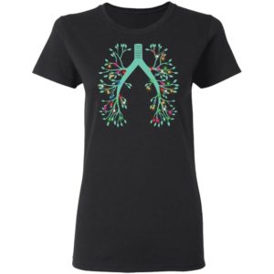 Respiratory Therapy Lung Christmas string Light Ornament Shirt