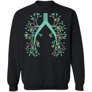 Respiratory Therapy Lung Christmas string Light Ornament Shirt