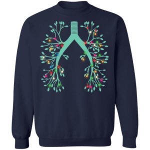 Respiratory Therapy Lung Christmas string Light Ornament Shirt