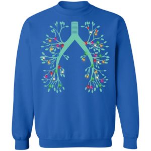 Respiratory Therapy Lung Christmas string Light Ornament Shirt