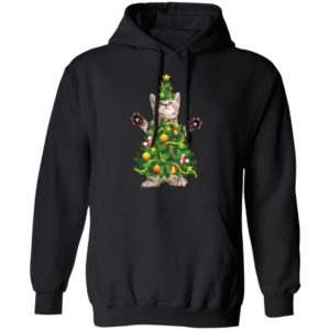 Santa Maine Coon Cat Christmas Tree Light Shirt image Santa Maine Coon Cat Christmas Tree Light Shirt