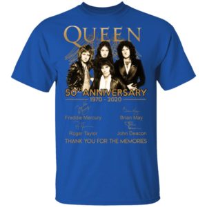 Queen 50th anniversary thank you for memories shirt