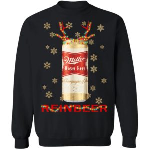 Miller High Life Reinbeer Beer Christmas Sweatshirt image Miller High Life Reinbeer Beer Christmas Sweatshirt