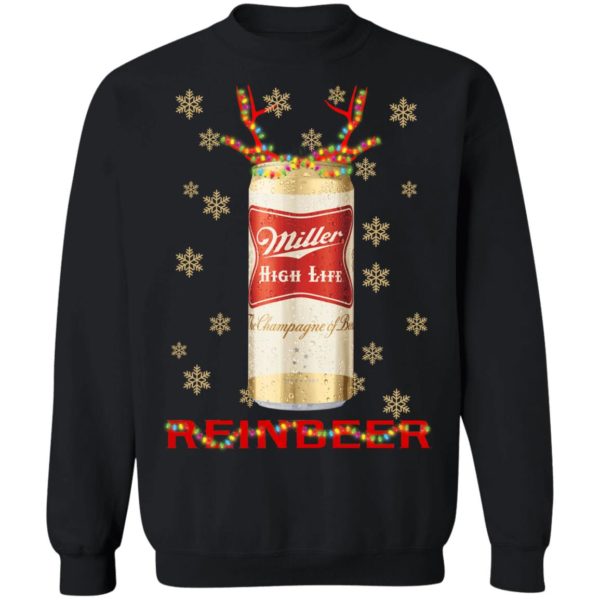 Miller High Life Reinbeer Beer Christmas Sweatshirt