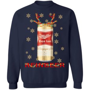 Miller High Life Reinbeer Beer Christmas Sweatshirt image Miller High Life Reinbeer Beer Christmas Sweatshirt
