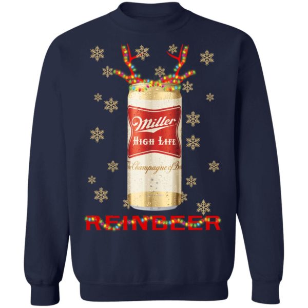 Miller High Life Reinbeer Beer Christmas Sweatshirt