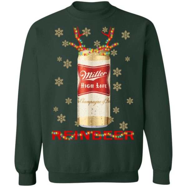 Miller High Life Reinbeer Beer Christmas Sweatshirt