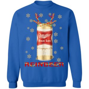 Miller High Life Reinbeer Beer Christmas Sweatshirt image Miller High Life Reinbeer Beer Christmas Sweatshirt