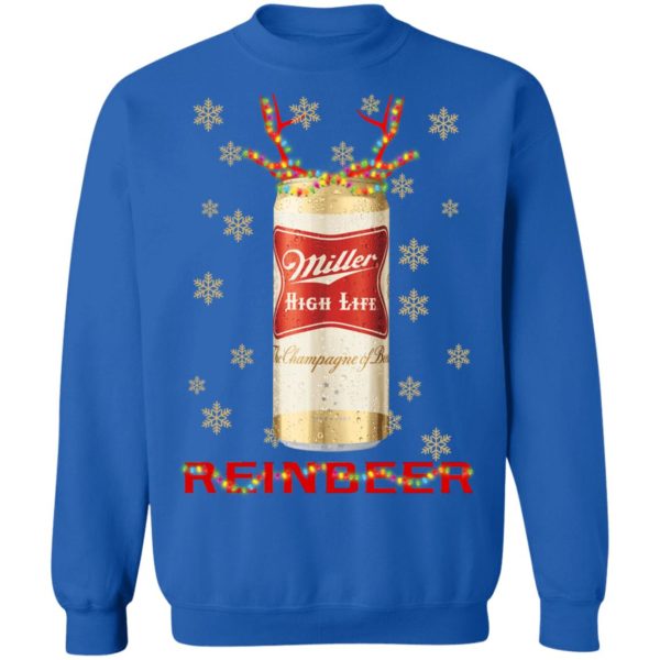 Miller High Life Reinbeer Beer Christmas Sweatshirt