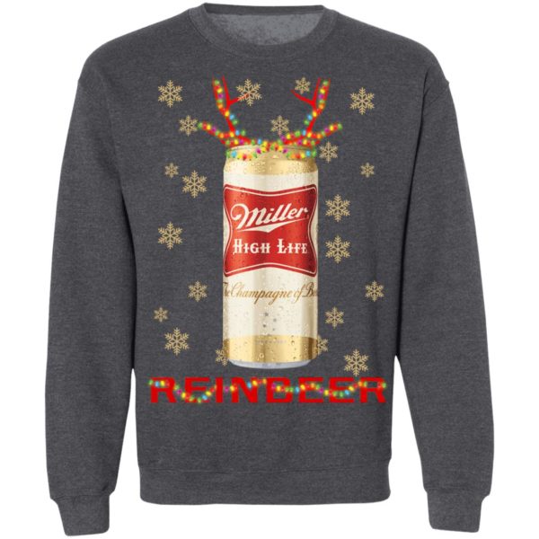 Miller High Life Reinbeer Beer Christmas Sweatshirt