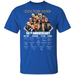 Doctor Who Characters 56th Anniversary 1963 2019 Signature Shirt