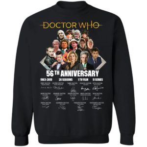 Doctor Who Characters 56th Anniversary 1963 2019 Signature Shirt