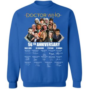 Doctor Who Characters 56th Anniversary 1963 2019 Signature Shirt