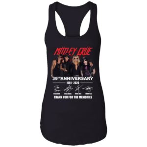 Motley Crue Red 39th Anniversary 1981 2020 Thank You For The Memories Signature Shirt