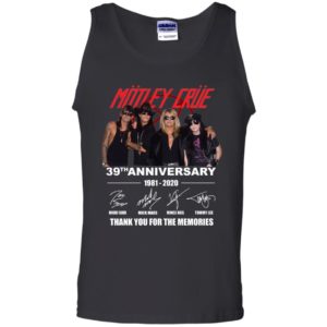 Motley Crue Red 39th Anniversary 1981 2020 Thank You For The Memories Signature Shirt