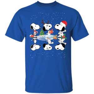 Christmas Peanuts Snoopy Water Reflection Shirt image Christmas Peanuts Snoopy Water Reflection Shirt