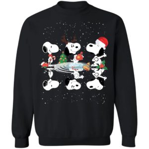 Christmas Peanuts Snoopy Water Reflection Shirt image Christmas Peanuts Snoopy Water Reflection Shirt