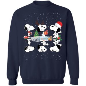 Christmas Peanuts Snoopy Water Reflection Shirt image Christmas Peanuts Snoopy Water Reflection Shirt