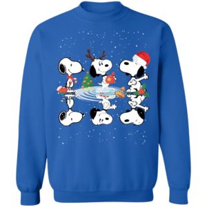Christmas Peanuts Snoopy Water Reflection Shirt image Christmas Peanuts Snoopy Water Reflection Shirt