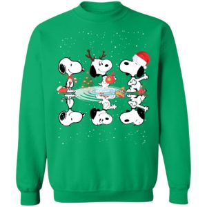 Christmas Peanuts Snoopy Water Reflection Shirt image Christmas Peanuts Snoopy Water Reflection Shirt