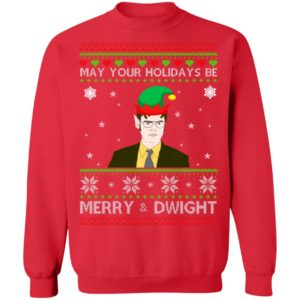 May Your Holidays Be Merry & Dwight Christmas Sweatshirt