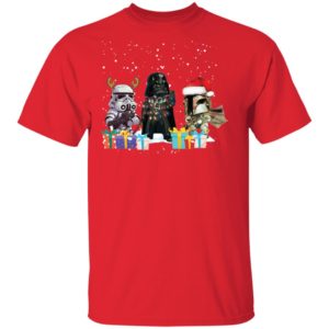 Darth Vader R2D2 Boba Fett Chibi Christmas Shirt