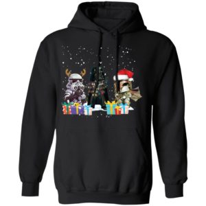 Darth Vader R2D2 Boba Fett Chibi Christmas Shirt